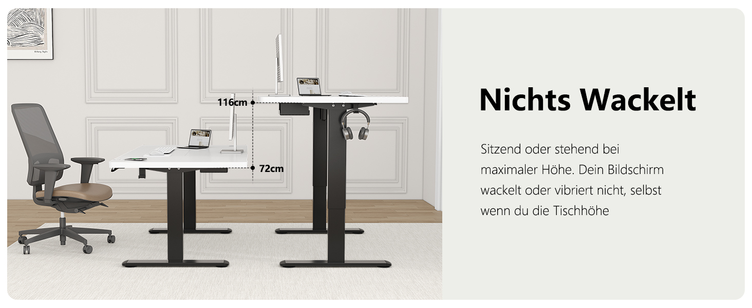 Регульований стіл Flamaker: електричний, з пам'яттю, для офісу, 180x80 см, коричневий