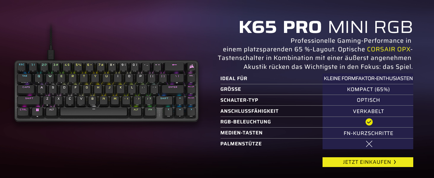 Ігрова механічна клавіатура Corsair K70 MAX RGB QWERTZ DE (Tenkeyless) - сіра