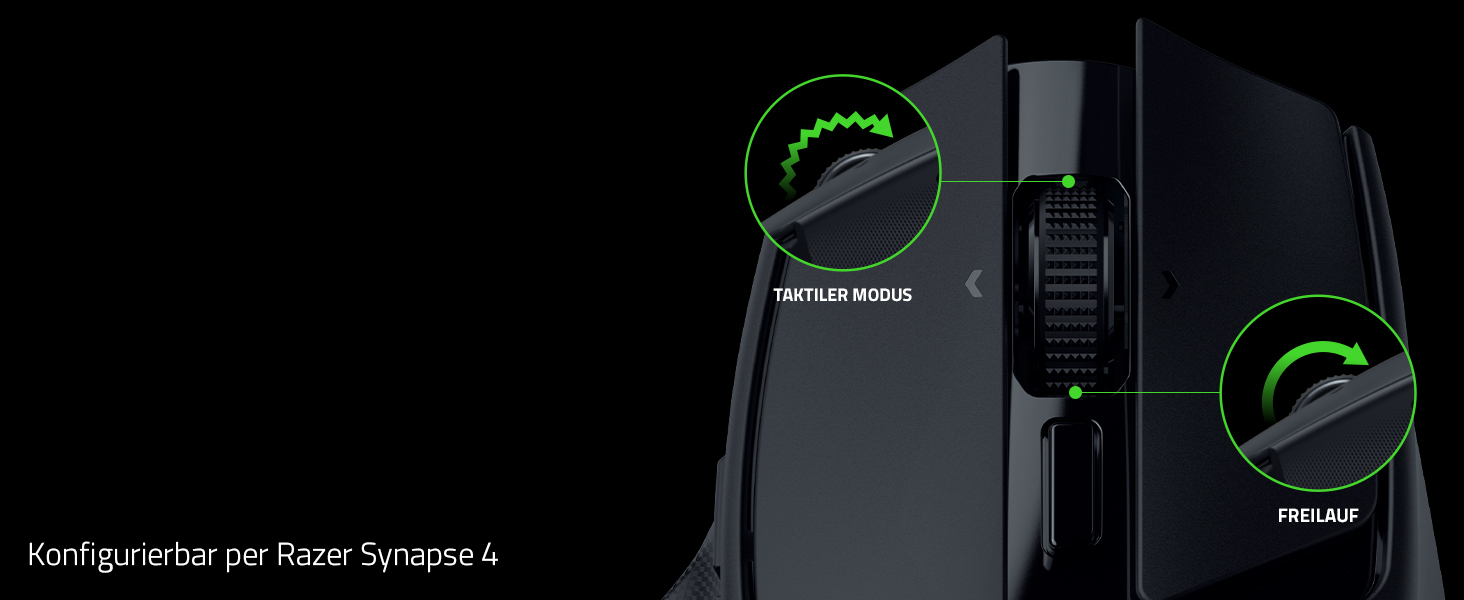 Бездротова ігрова миша Razer Basilisk Mobile AI Prompt Master, сенсор Focus X 18K, три режими підключення, перемикачі Gen-3, чорна