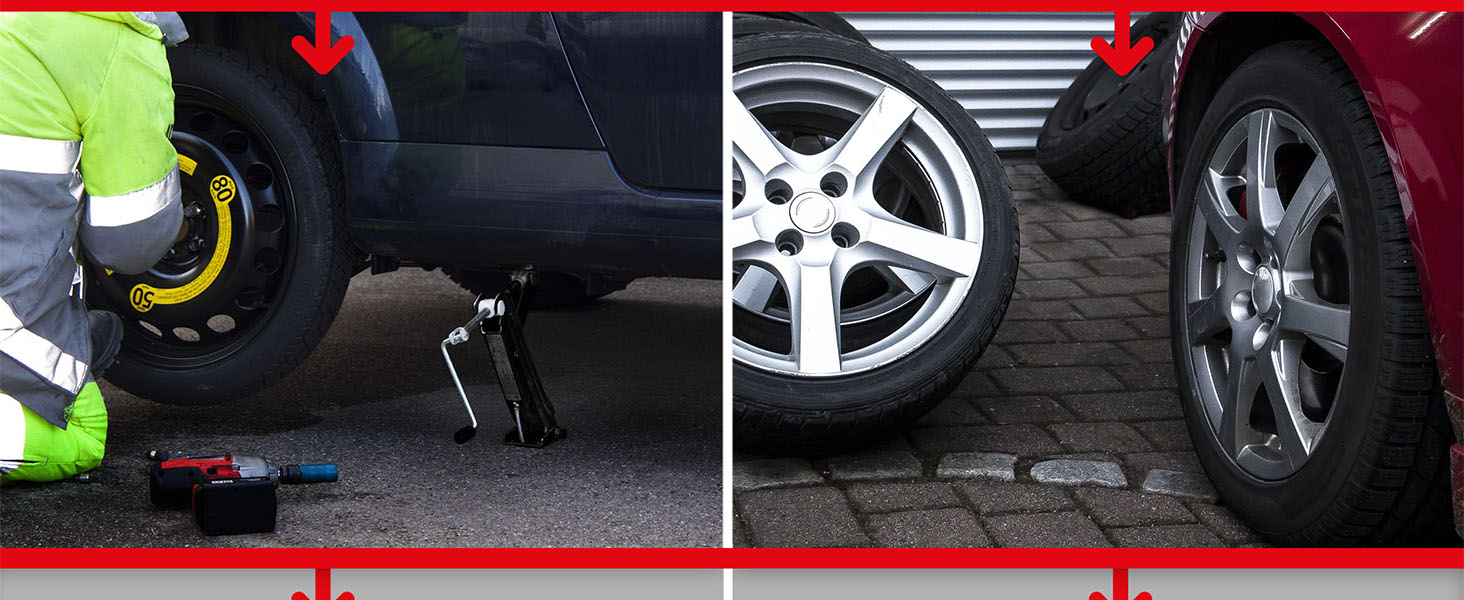 Підйомник гідравлічний ножичний HEYNER® 2т з кейсом, храповий механізм 17мм, гумові накладки, висота підйому 98-442мм. Автомобільний домкрат, сертифікат TÜV/GS