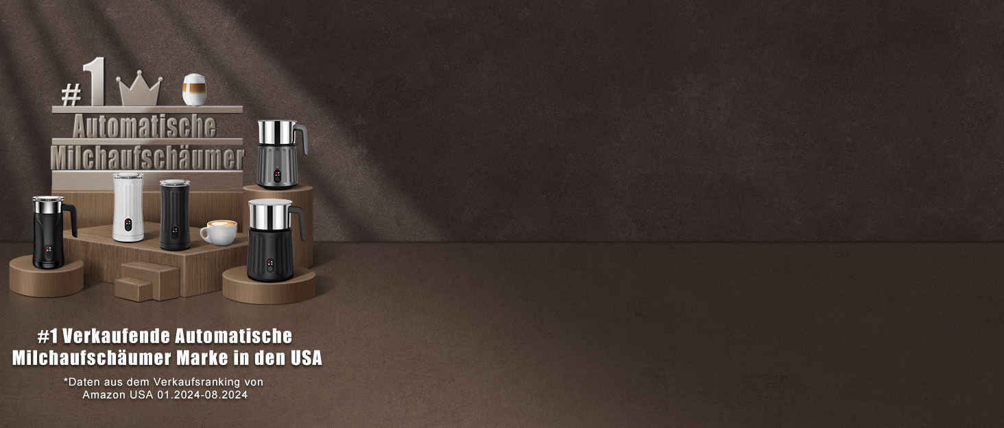 Електричний спінювач молока 400 мл 4-в-1 для гарячого та холодного молока, автоматичне вимкнення, для капучіно, лате макіато (чорний)