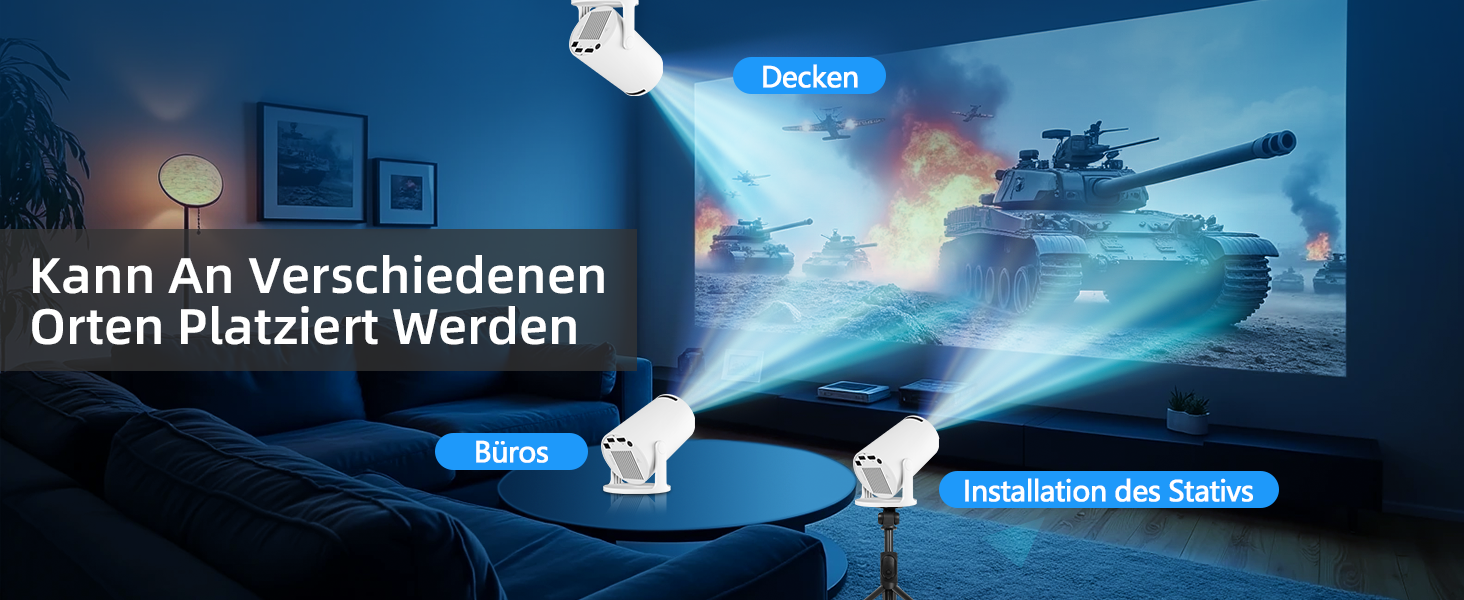 Портативний міні проєктор 4K з Wi-Fi 2.4/5G, Android 11, Full HD 1080P, HDMI, динамік (HY300Pro+)