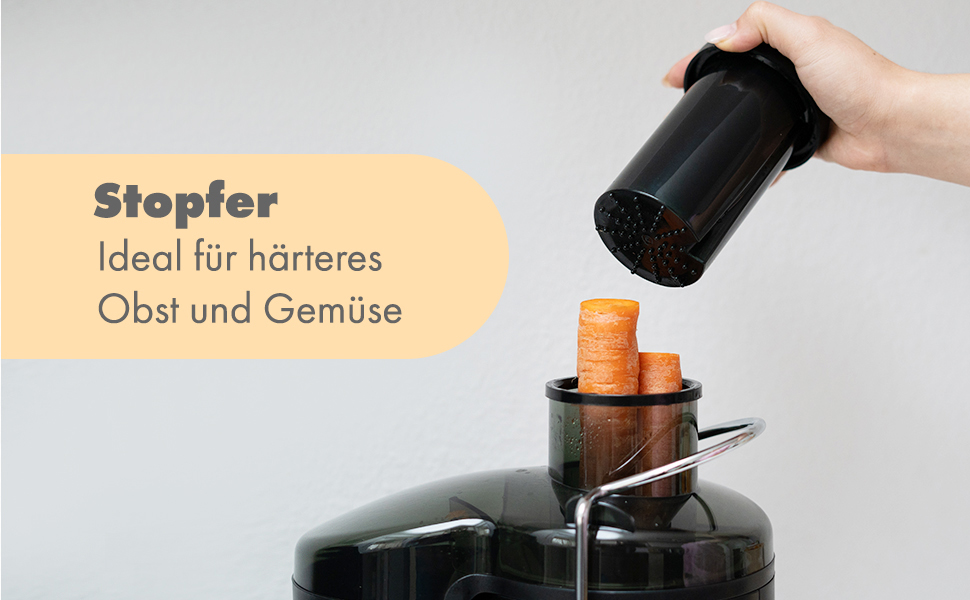 Електричний соковитискач Clatronic AE 3666: для овочів та фруктів, великий завантажувальний отвір, Slow Juicer, 400W, система Tropfstopp, легке очищення