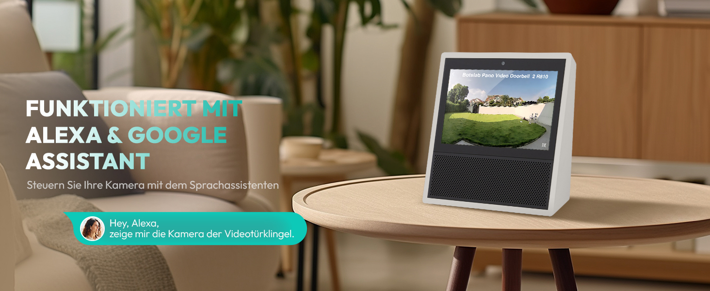 Відеодзвінок з камерою BOTSLAB 5MP, бездротовий, з AI, PIR, 360°, 2-way audio, без щомісячної плати R810