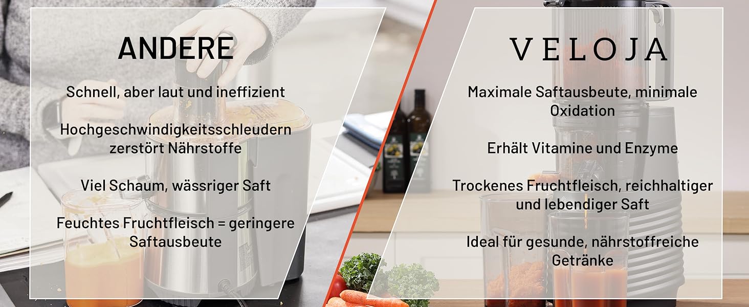 Професійний шнековий соковичавник Slow Juicer Pro для цілих фруктів та овочів – тиха робота, легке очищення, з рецептами