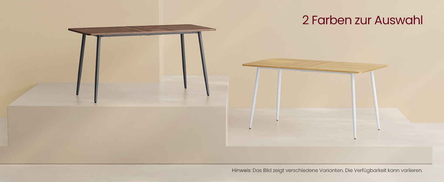 Стол обідній VASAGLE для 4-6 осіб, кухонний стіл у стилі кантрі, 140x75 см, колір: горіх + чорний, KDT100KE02