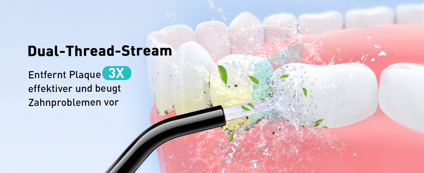 COSLUS Бездротовий електричний іригатор для порожнини рота: 4 режими, портативний, бак 300 мл, з очищувачем язика, для догляду за зубами та подорожей (світло-зелений/світло-чорний)