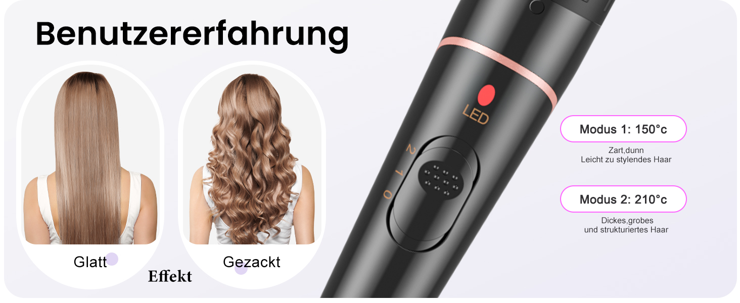 BESTOPE PRO Набір для завивки волосся 5-в-1 – 3 керамічні насадки для великих локонів та хвиль – швидкий нагрів, 2 температурні режими, локонові щипці з рукавичкою та 2 зажимами, антифrizz, подвійне напруження, рожеве золото