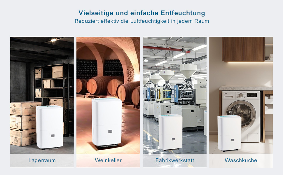 Електричний осушувач повітря для дому: 65л/день, автоматичний режим, 4.5л бак з шлангом для зливу, тихий осушувач для підвалу, офісу, спальні, ванної кімнати, квартири, кухні до 120м², чорний та білий (білий)