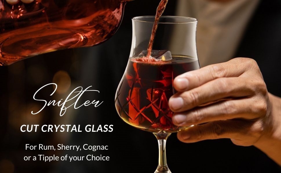 Склянка для коньяку/бренді 250 мл – окремий екземпляр з безсвинцевого кришталю з важким дном та подарунковою упаковкою – Snifter для коньяку, віскі та насолоди - (Класичний)