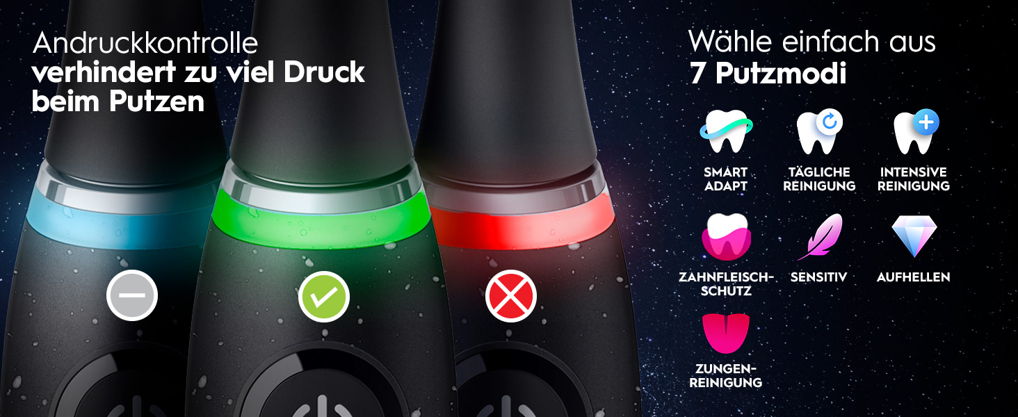 Електрична зубна щітка Oral-B iO Series 10 Cosmic Black, набір з 3 насадками (Probierset)