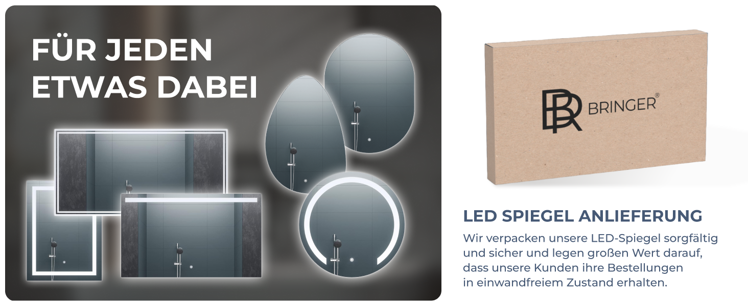 Дзеркало для ванної кімнати BR Bringer LED, діаметр 80 см, з підсвічуванням, протизапітнінням, регулюванням яскравості, енергозбереженням, 3 кольори світла, сенсорне керування та функція пам'яті (BRRS201)