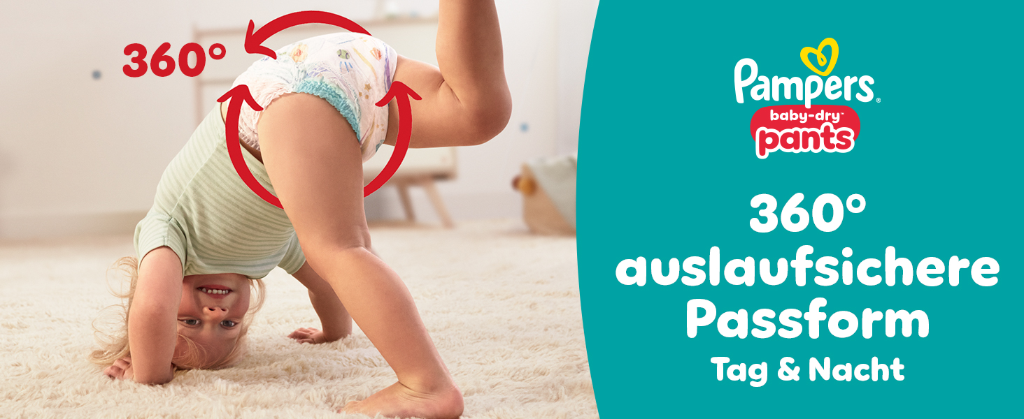 Підгузки-трусики Pampers Baby-Dry розмір 6 (13-19 кг), 138 шт, захист від протікань 360°