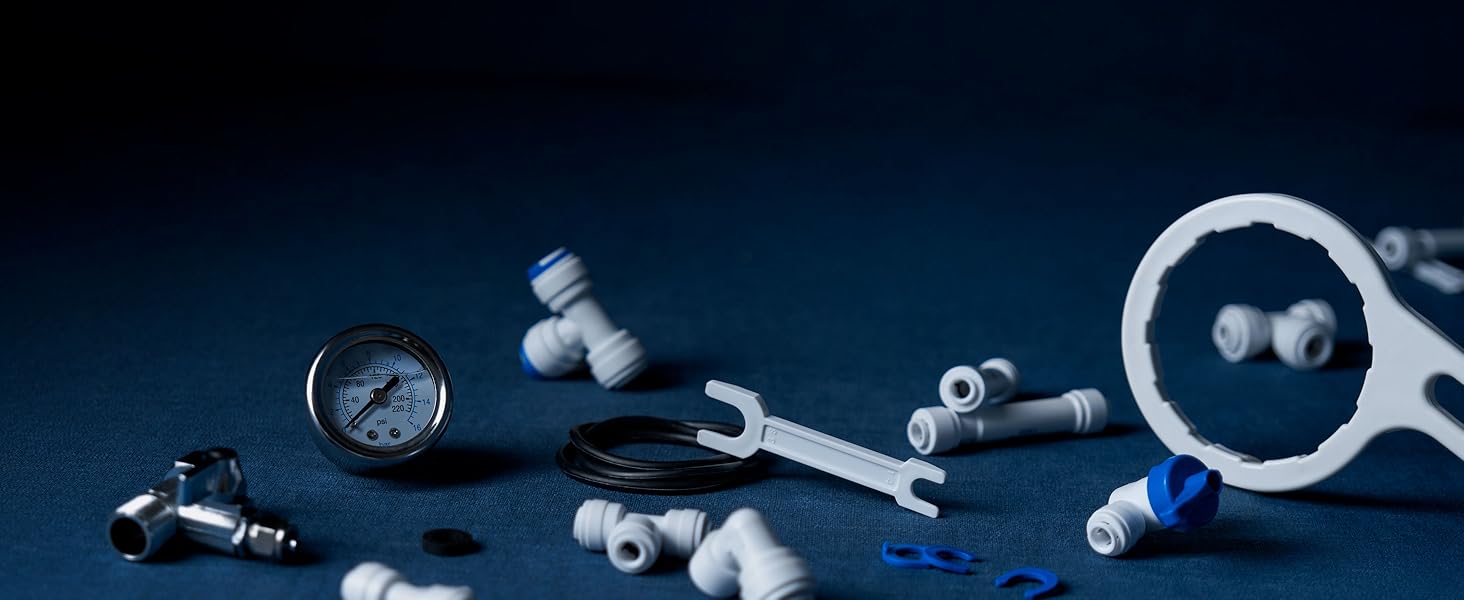 Система зворотного осмосу OsmoFresh Proline X2: фільтр для води без баку, прямий потік, 600 GPD (0.5 л/хв)