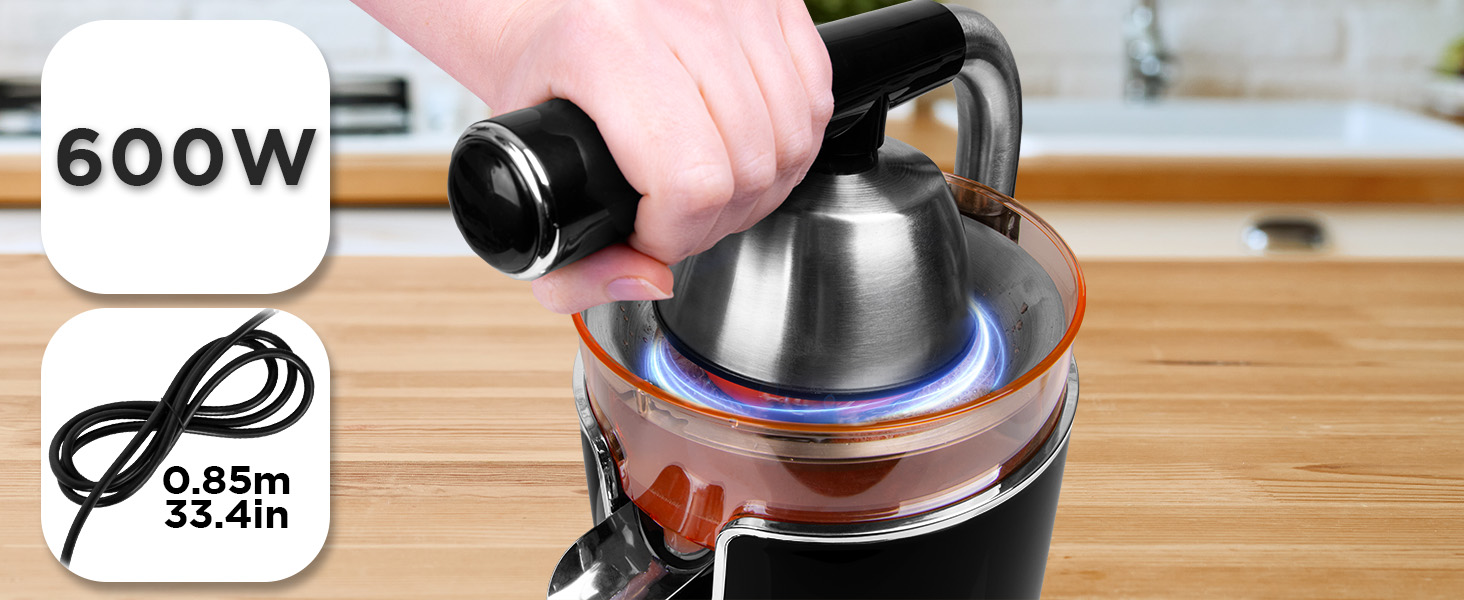 Електрична соковитискачка Duronic JE605, 600W, 400мл, для цитрусових (лимон, апельсин)