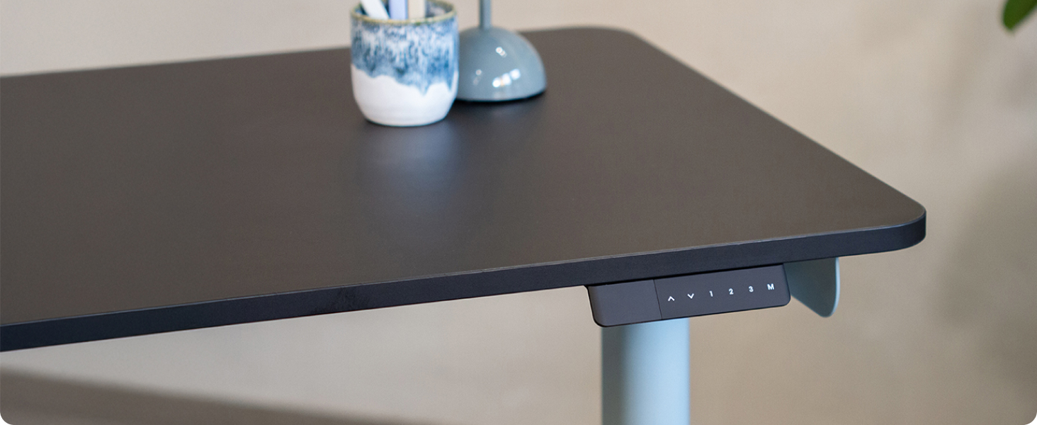 Ерготопія Десктопія Вone – Регульований стіл, електричний, з подвійним мотором, TÜV-сертифікований, 7 років гарантії, пастельно-блакитний