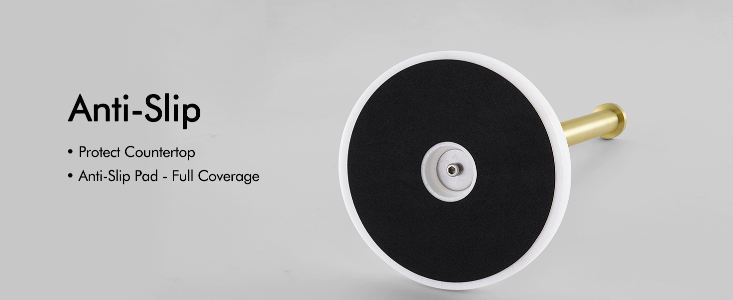 Тримач для паперових рушників KES з мармуром та нержавіючої сталі SUS304, настільний, золотого кольору, 14 см (KPH100S14B-2)