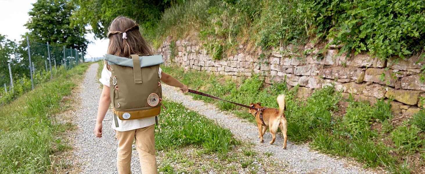 Рюкзак для дитячого садка Рюкзак дитячий Rolltop з нагрудним ременем водовідштовхувальний, 11 літрів/Міні рюкзак Rolltop Nature Brown