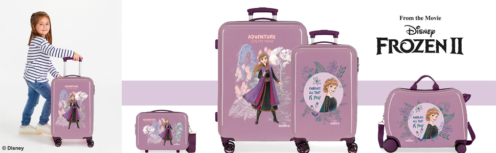 Дитяча валіза Disney Frozen Дитяча, Синя, 50x38x20 см, ABS, 38 л, 3 кг, 4 колеса, ручна поклажа