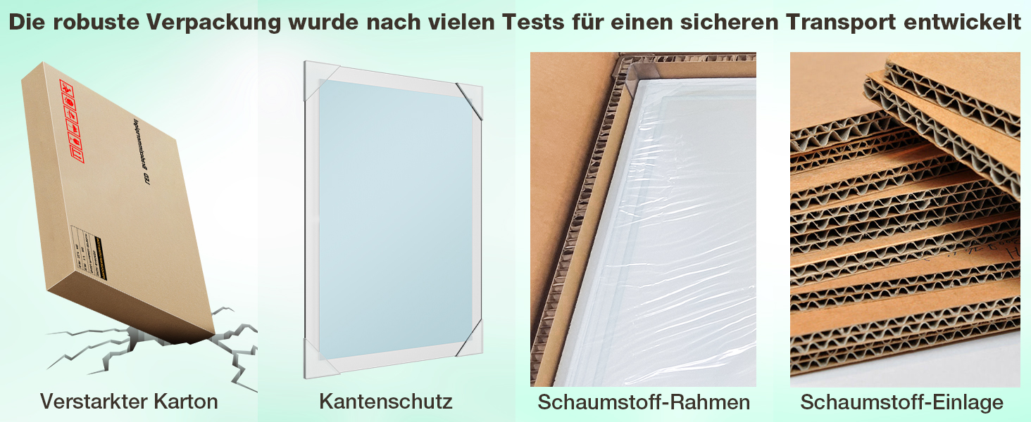 Дзеркало для ванної кімнати GIMBELEN з підсвічуванням LED, антизапар, 2 кольори світла (3000K/6500K), функція пам'яті, прямокутна форма, 50 x 70 см