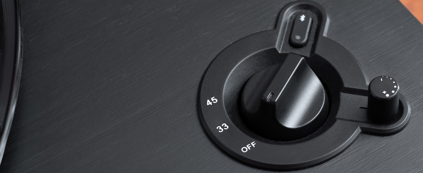 Вініловий програвач House of Marley Stir It Up Wireless з Bluetooth, попереднім підсилювачем, тонармом Audio-Technica, корпус із бамбука, швидкості 33/45 об/хв, екологічний дизайн, чорний