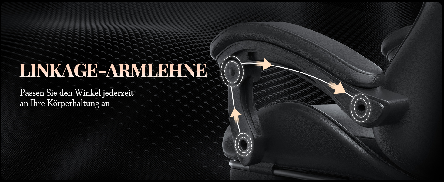 Ігровий крісло Bigzzia з масажем та підніжкою, ергономічний, регульована спинка 90-135°, чорний