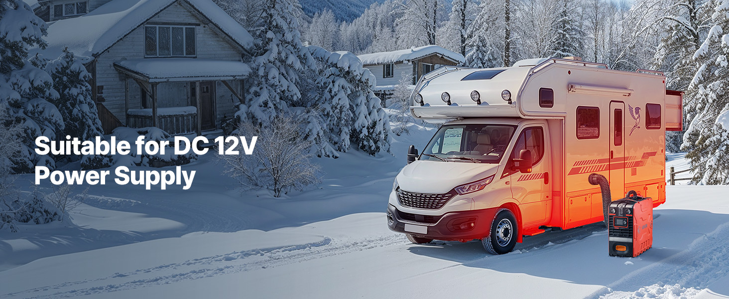 Дизельний опалювач VEVOR 8 кВт, 12/24 В, портативний з Bluetooth, пультом ДУ та LCD-дисплеєм, 5 л бак, для вантажівок та автодому