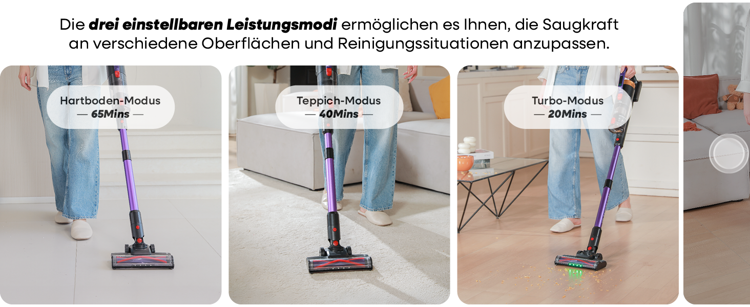 Бездротовий акумуляторний пилосос UNINELL HOME 48000Pa, 550W, 65 хвилин роботи, LED-дисплей, антизаплутувальна щітка, тиха робота, для килимів, твердих підлог та шерсті тварин (фіолетовий)