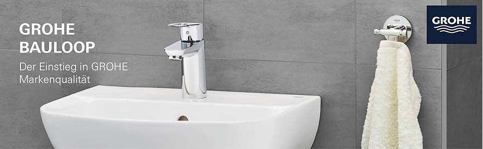 Змішувач для ванної кімнати Grohe BauLoop, водозберігаючий, хром, 23335000