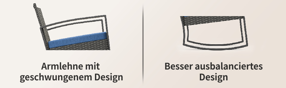 Набір меблів для саду Bealife: Lounge-набір для балкона на 2 особи, блакитний