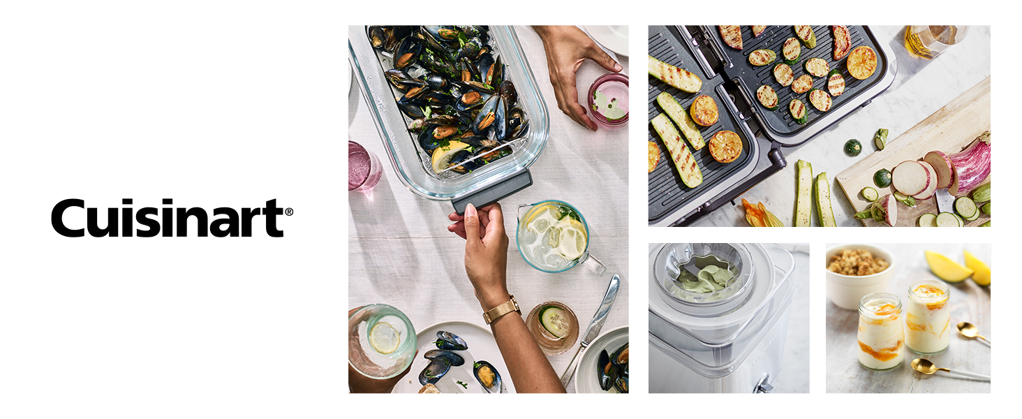 Мультиварка Cuisinart Cook In 5 in 1: гриль, смаження, приготування на пару, тушкування, томління | Нержавіюча сталь, антипригарне покриття, сталеві пластини та сковорідки | Сірий колір
