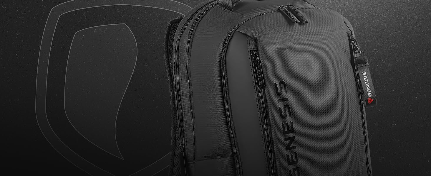Рюкзак для ноутбука Genesis Pallad 550, 17.3 дюймів, 24 л, 19 кишень, чорний
