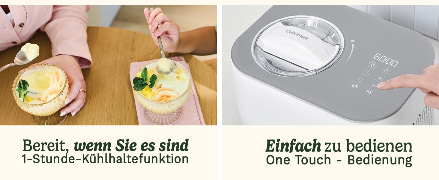 Морожениця Cuisinart FreezeEase з автоматичним охолодженням: сорбет, йогурт, морозиво - готово за 40 хвилин! Без попереднього заморожування