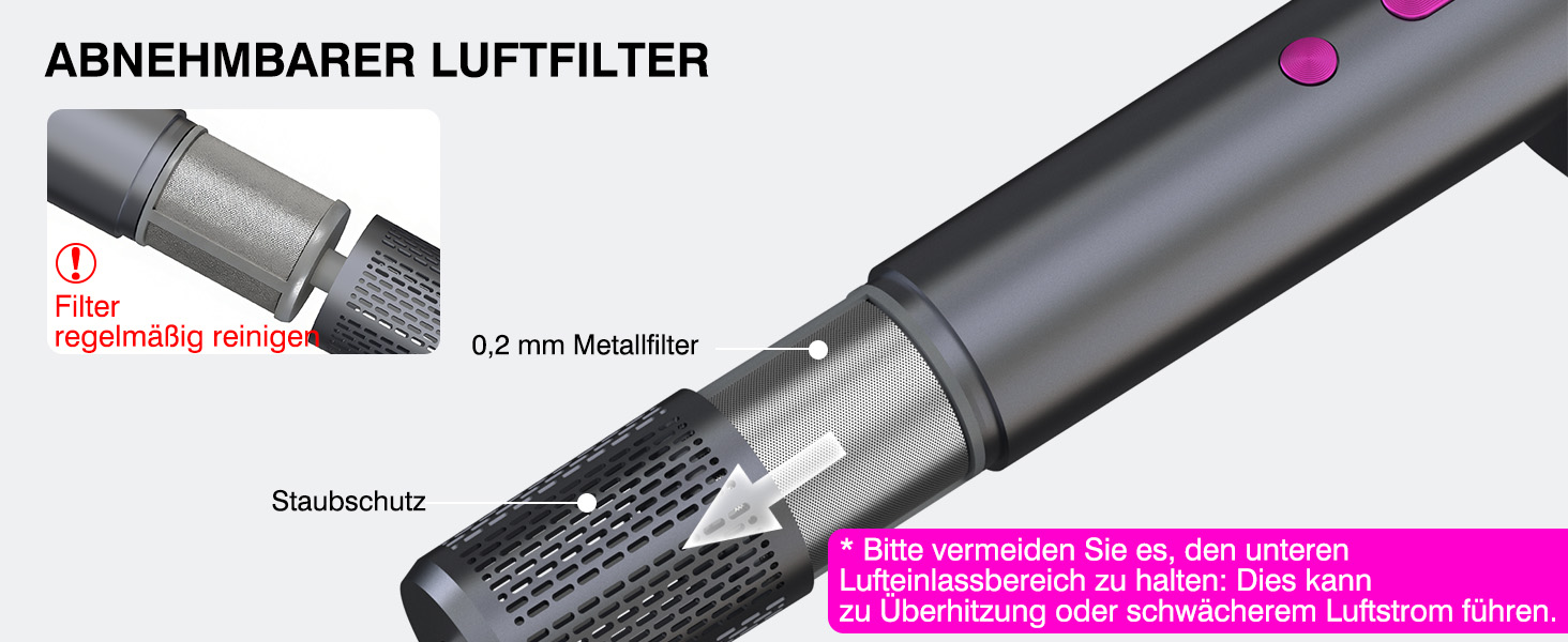 Іонний фен для волосся з високошвидкісним безщітковим двигуном 160 000 об/хв, 500 млн негативних іонів, 12 режимів, магнітна насадка, низький рівень шуму