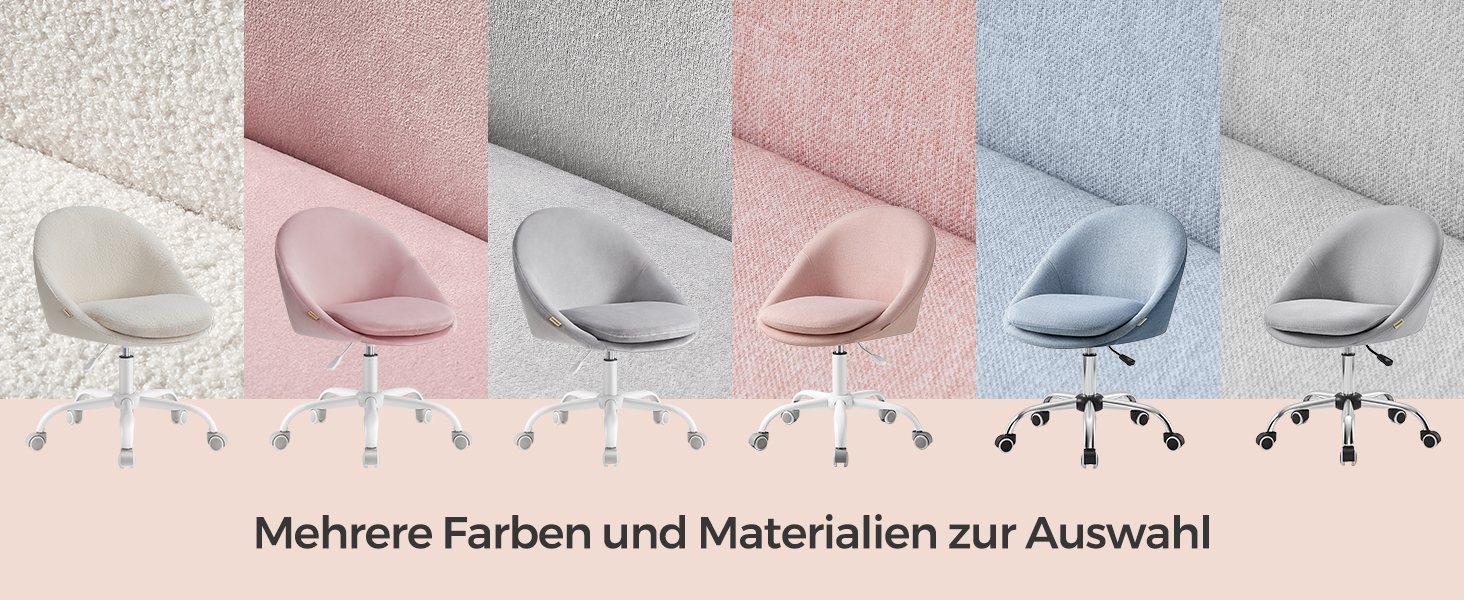 Крісло для домашнього офісу регулюється по висоті за допомогою м'якої подушки - пастельно-рожевий