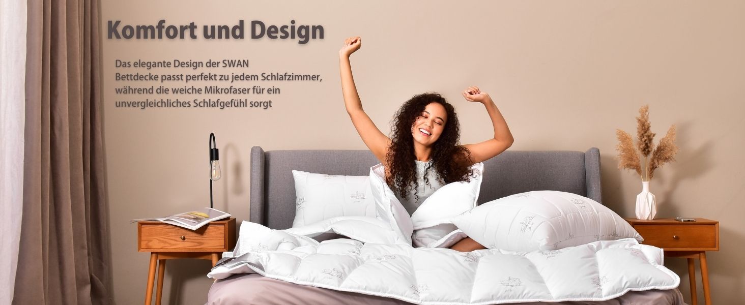Пухова ковдра sei Design Winter 135x200 см мікрофібра - тепла зимова ковдра для алергіків, Öko-Tex