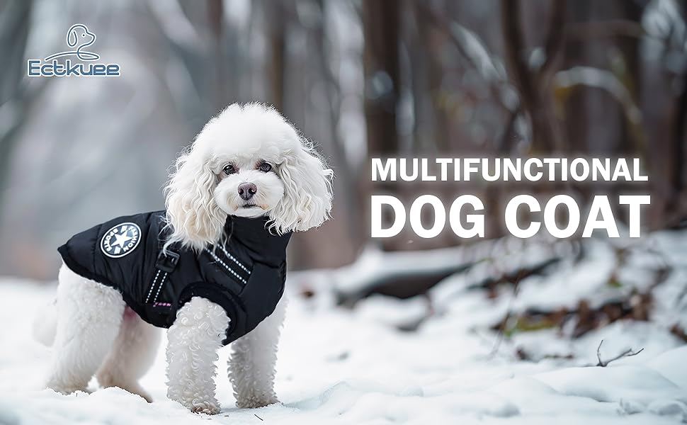 Зимовий жилет Ectkuee Dog Jacket зі шлейкою, водонепроникний, світловідбиваючий, можна прати в пральній машині (M, срібло)