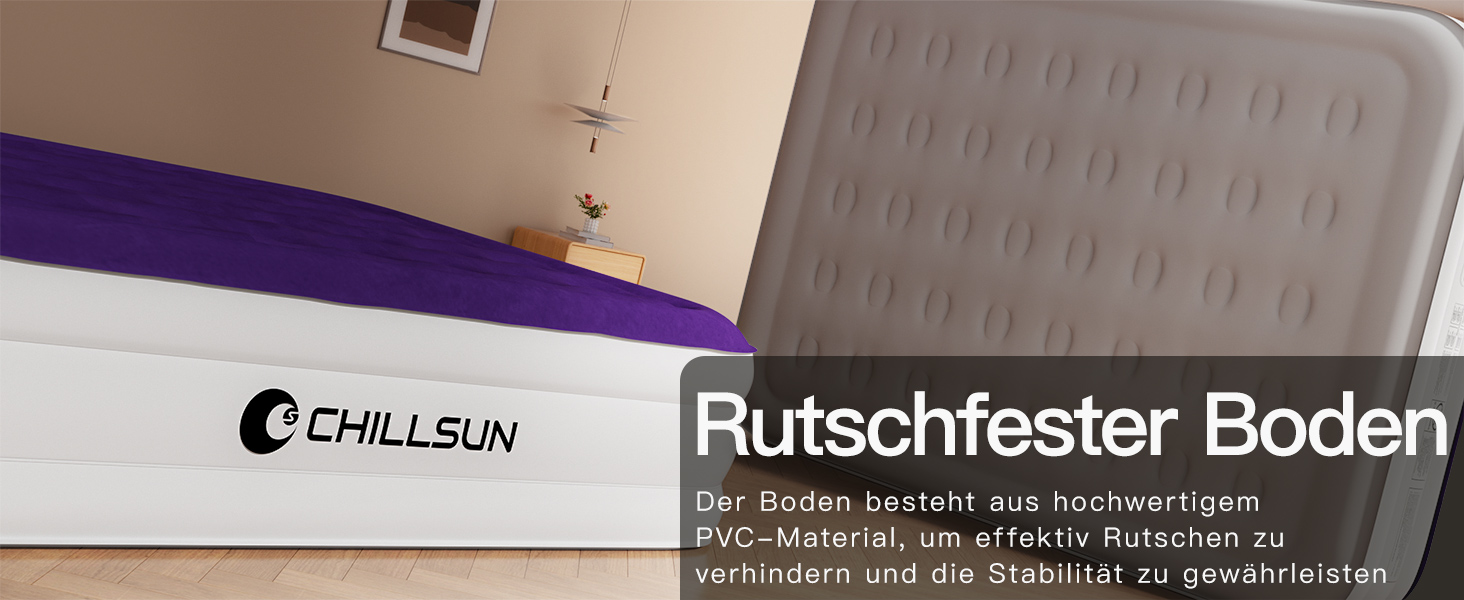 Надувний матрац CHILLSUN 190x100x40 см з вбудованим насосом - для дому, гостей та кемпінгу