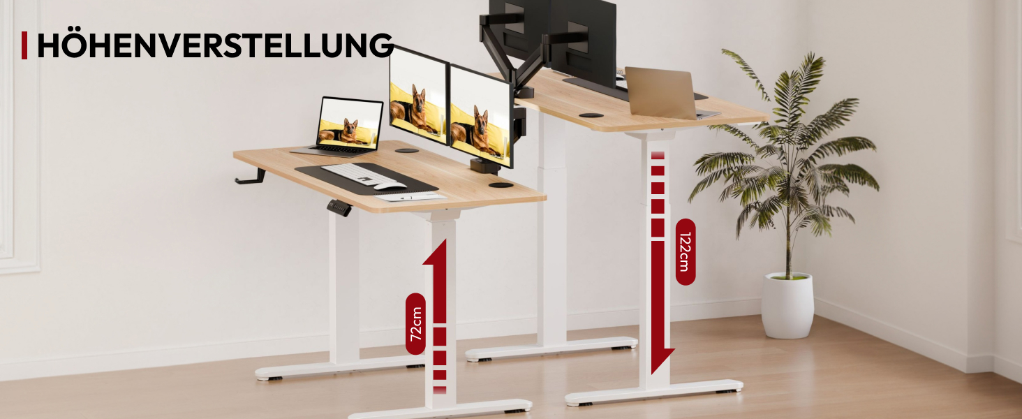 Регульований стіл Sanodesk з бездротовою зарядкою та подвійним мотором, компактний 110x54 см. Стабільний електричний стіл для стояння та сидіння (Чорний)