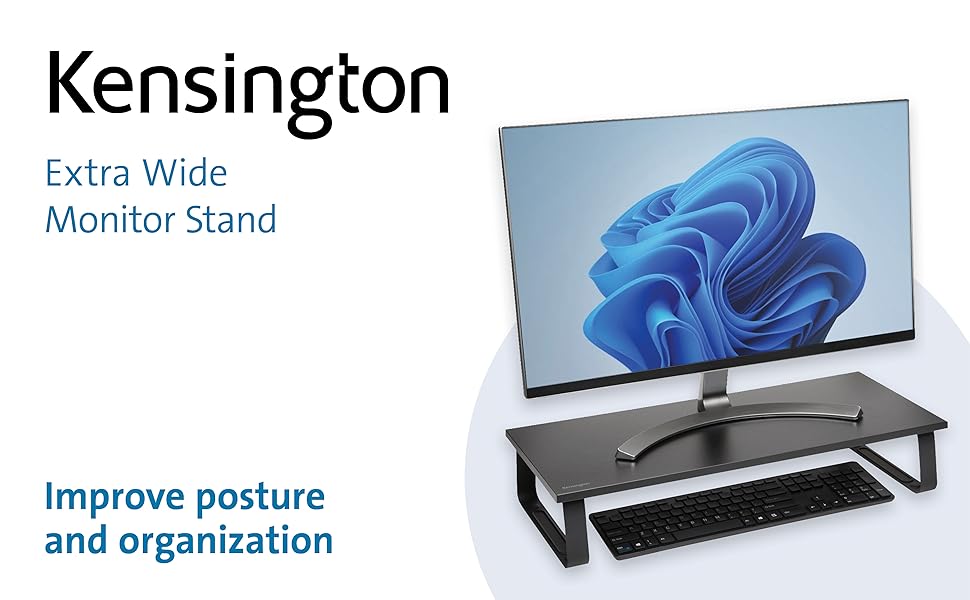 Підставка для монітора Kensington Extra Wide (K55726EU) для столу, до 32 дюймів, чорна