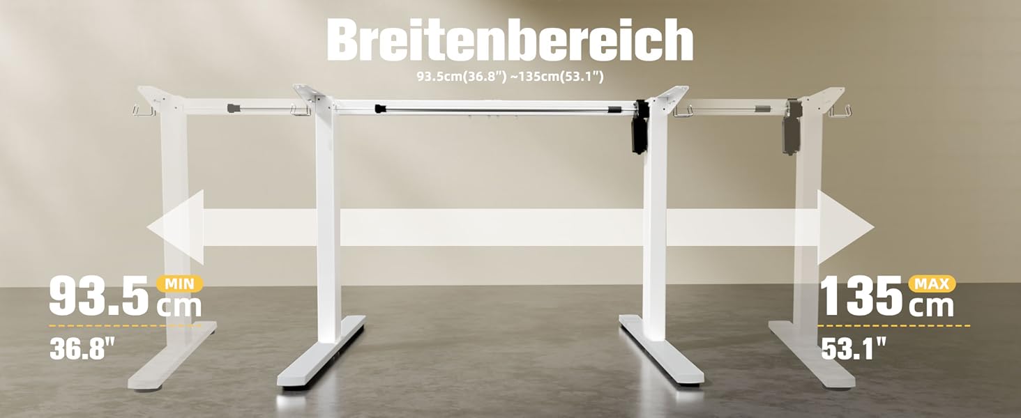 Електричний регульований стіл Ergomaker з пам'яттю та плавним запуском/зупинкою, телескопічний, одномоторний, білий