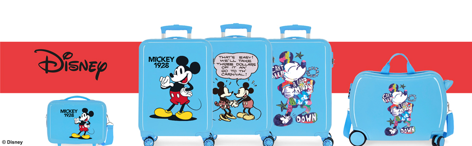 Дитяча валіза Disney Mickey, зелена, 50x38x20 см, ABS, кодовий замок, 34 л, 3 кг, 2 полиці для ручної поклажі