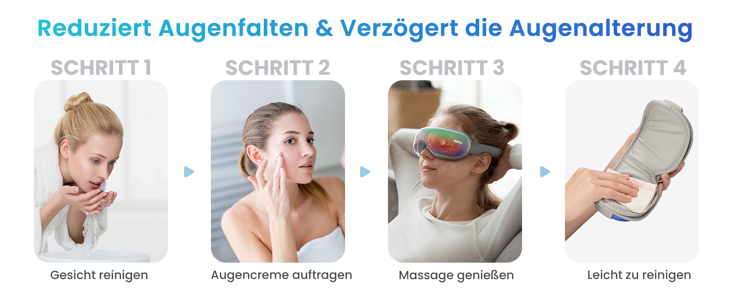 Масажер для очей RENPHO Eyeris 1 з підігрівом, вібрацією та Bluetooth, акумуляторний, для сухих очей