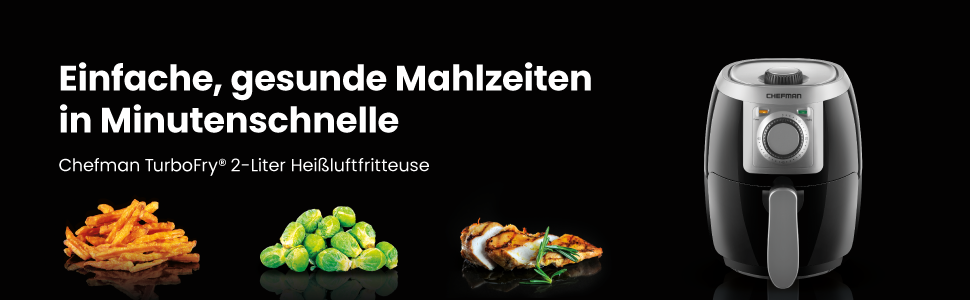 Фритюрниця Chefman 2L: компактна, чорна, з антипригарним кошиком та цифровим таймером