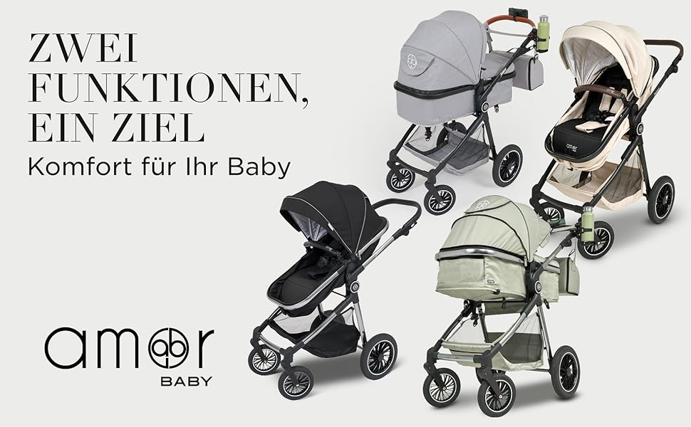 Дитяча коляска 3 в 1 з автокріслом та люлькою | Коляска для новонароджених з 5-точковим ременем безпеки | Кольори: світло-оливковий та світло-сірий без Isofix