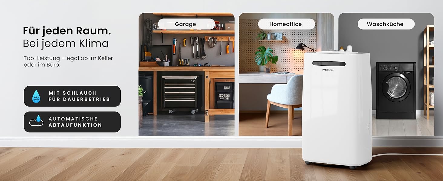 Про Breeze - Вологопоглинач повітря 25л/добу, 30 м², 4 режими, Wi-Fi, таймер, сушка білизни, захист від вологи та плісняви
