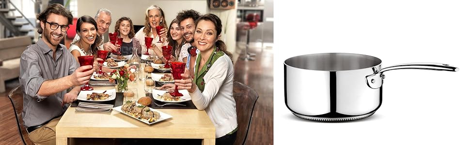 Каструля Lagostina Accademia Lagofusion 16 см, нержавіюча сталь, без кришки, для індукційних плит