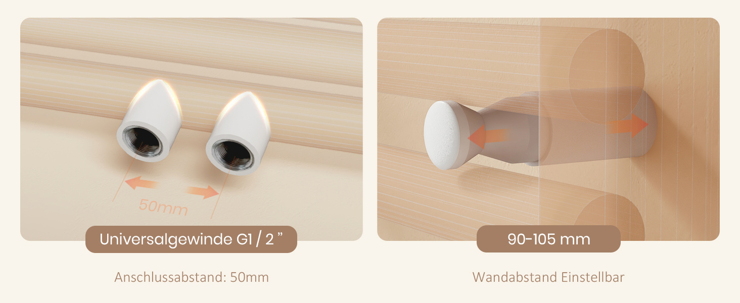 Рушникосушарка EMKE Badheizkörper 1000x400 мм, біла, 356W