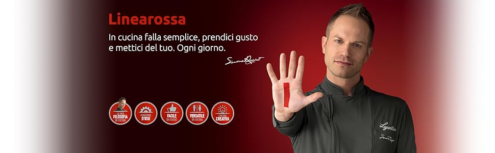 Сковорода Lagostina Red Line з антипригарним покриттям, Ø 26 см, для індукційних плит, газу та духовки, з термоіндикатором, нержавіюча сталь та алюміній, з антиковзним силіконовим ручками