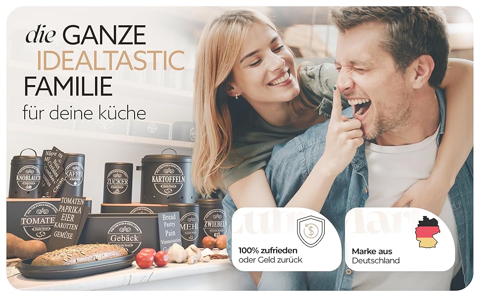 IDEALTASTIC® Преміум Коробка для зберігання картоплі [3 шт] | Набір для зберігання картоплі, цибулі та часнику з 360° вентиляцією | Чорний